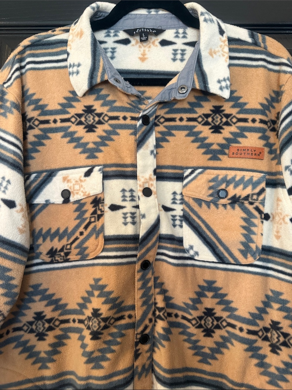 Women's patterned button-front jacket - Picture 2 of 3